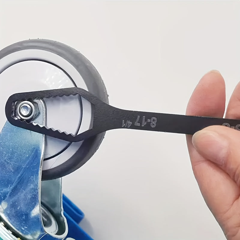 Black Adjustable Dual-Head Torx Wrench 3-17mm 5mm Thick Chrome Vanadium Steel