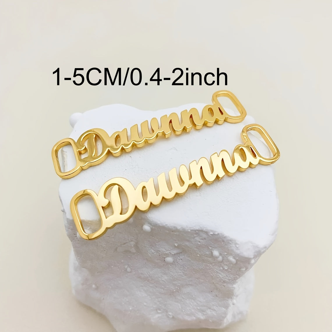 Unisex Stainless Steel Name Shoe Charms Custom Letter Shoe Buckle Accessories