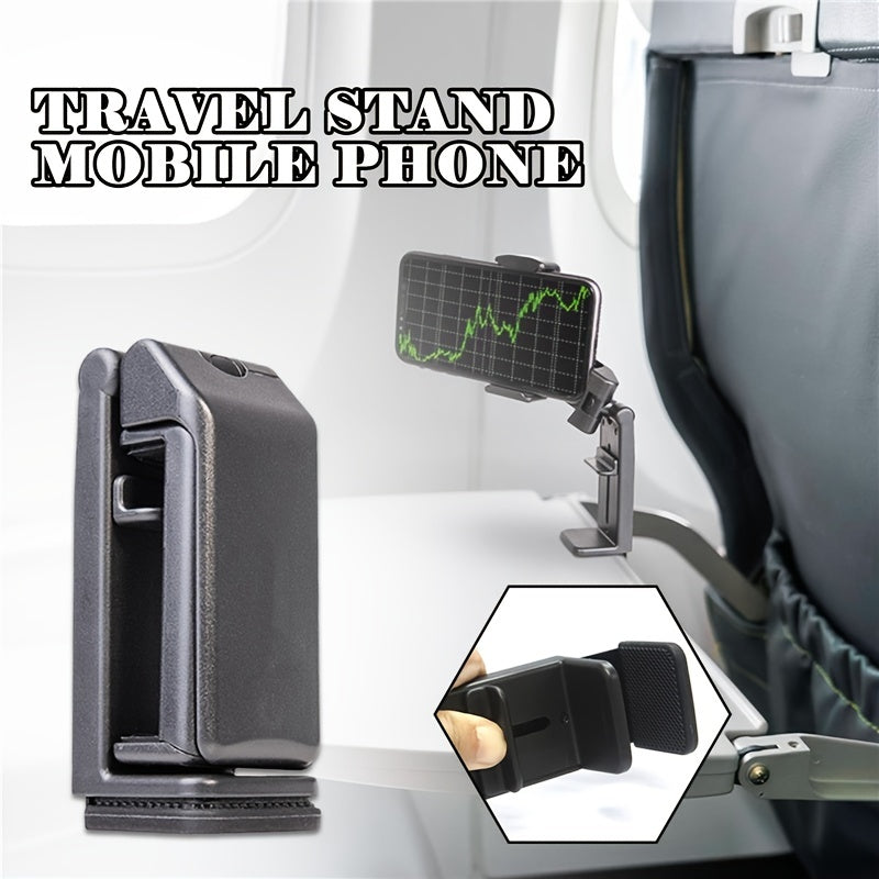Portable Foldable Rotatable Airplane Phone Holder for Travel and Office