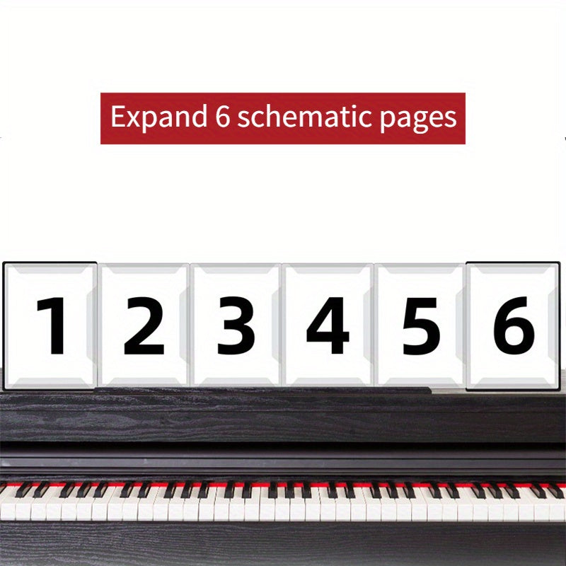 Adjustable A4 Size Piano Sheet Music Clip in White or Black ABS Material