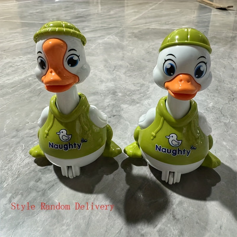 Bolalar uchun stress o'yinchoq o'rdak, batareya talab qilinmaydi, bosish bilan yuradi, bolalar uchun 0+ yoshda, turli ranglarda