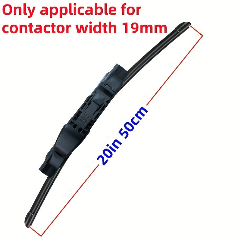Universal Silicone Windshield Wiper Blades 19mm Connector 14-28 Inch Quick-Release
