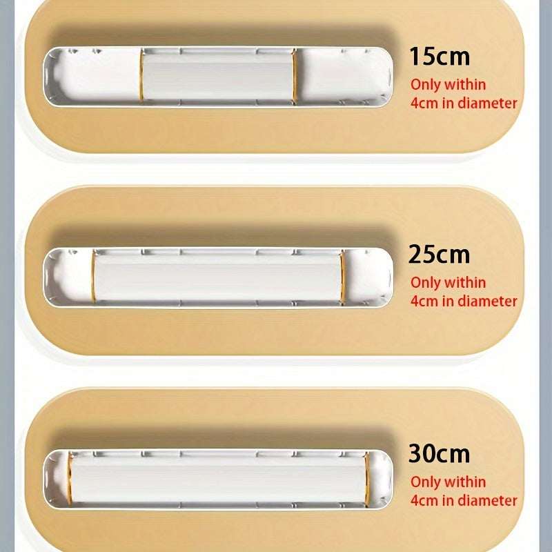 Kitchen Gadget Refillable Plastic Wrap Dispenser with Cutter and Food-Safe Tin Foil Cutting Tool