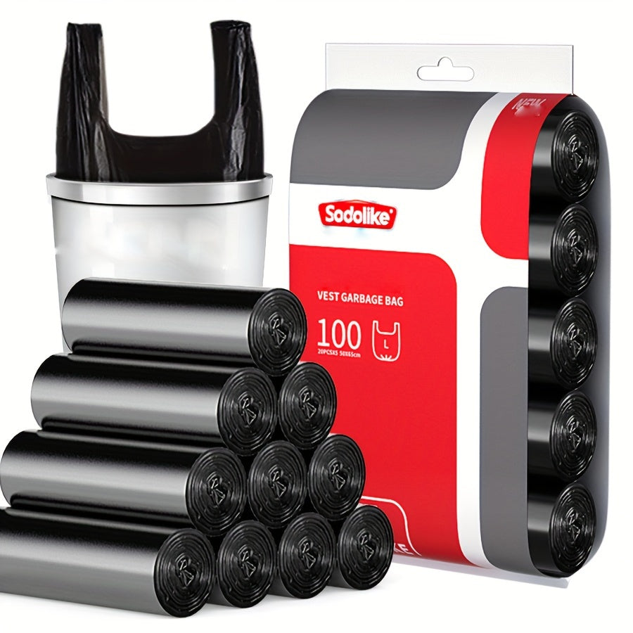 Ko'p maqsadli Polietilen Axlat Sumkalari - Mustahkam Bir Martalik Axlat Sumkalari, 60/100 Paket, Suv O'tkazmaydigan, Uy va Ofisda Foydalanish uchun Qalinlashtirilgan - O'lchamlar: 54.99*69.98sm va 49.99*65.0sm