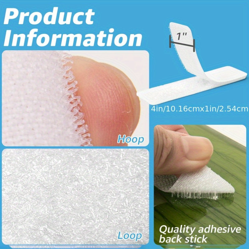 Set of 10 Pairs Rug Grippers Tape Non-Slip Washable Adhesive for Indoor Use