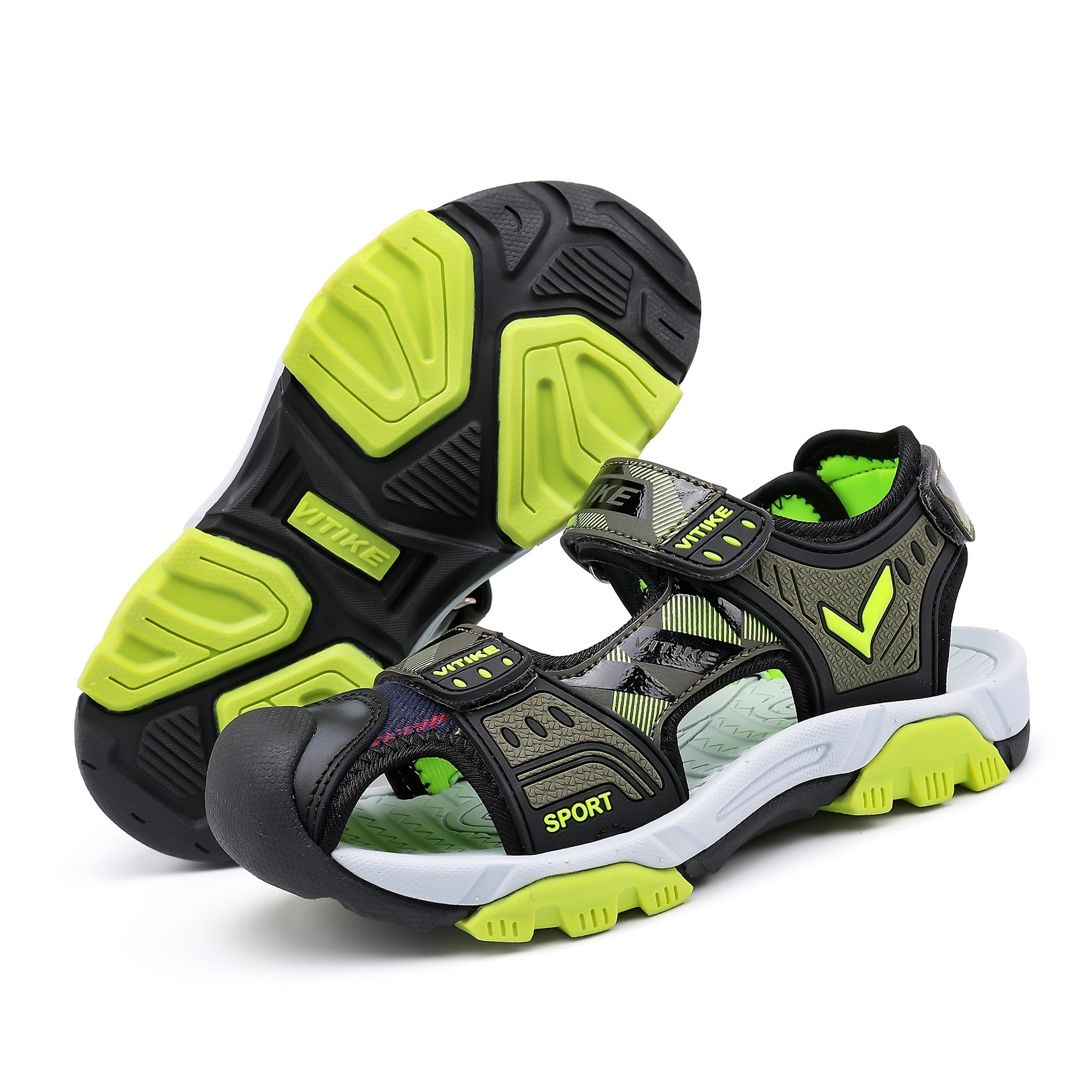 Детские дышащие сандалии для мальчиков и девочек, нескользящие, прочные, летние повседневные активные туфли