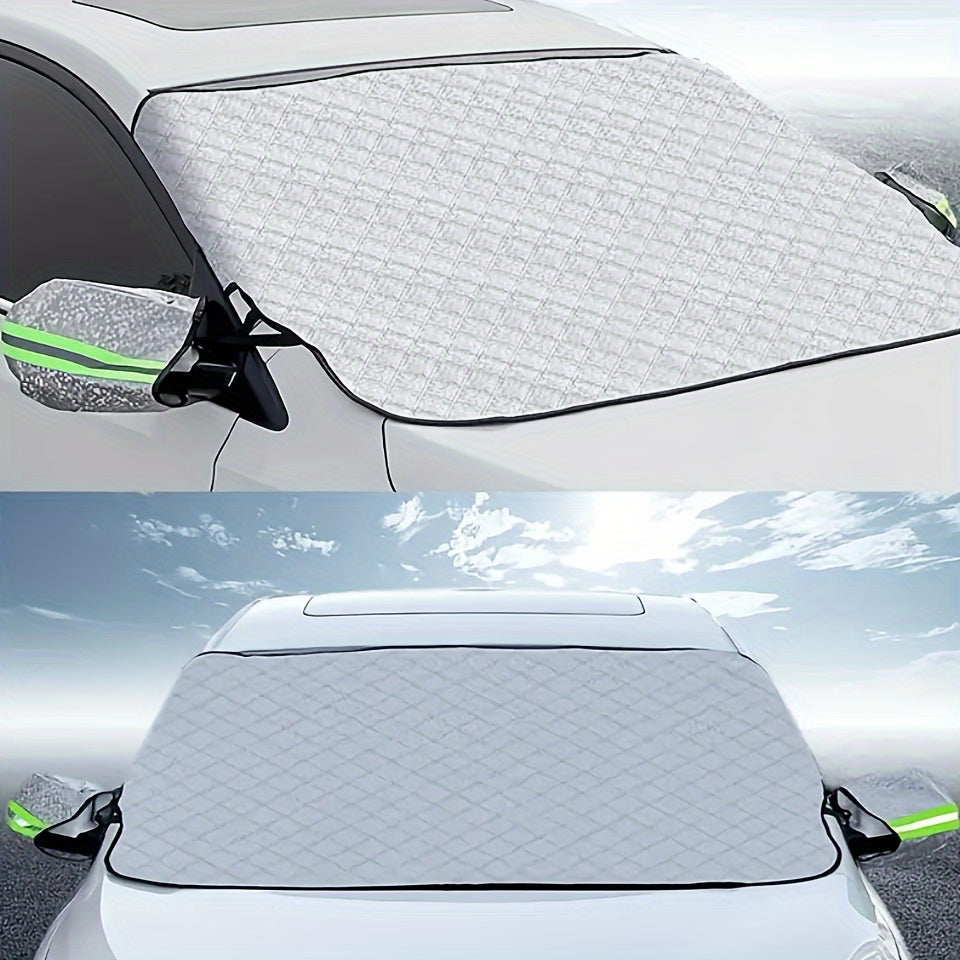 Funda para coche para todas las estaciones, impermeable, parabrisas con cubiertas para espejos, protección UV, escarcha, nieve y polvo