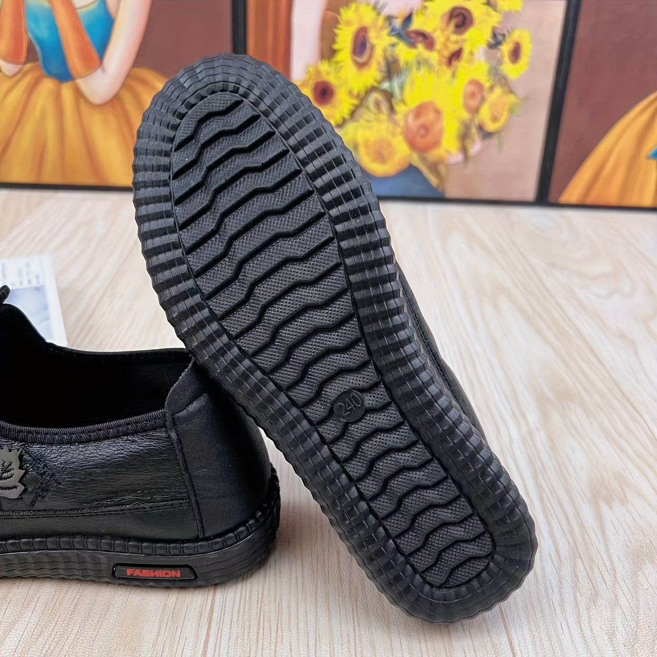 Women's Casual Slip-On Embroidered Flower Shoes with Soft Sole