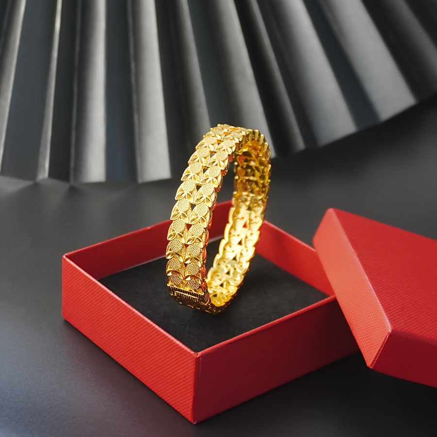 Women's Two-Tier Wide Bracelet for Weddings and Formal Events