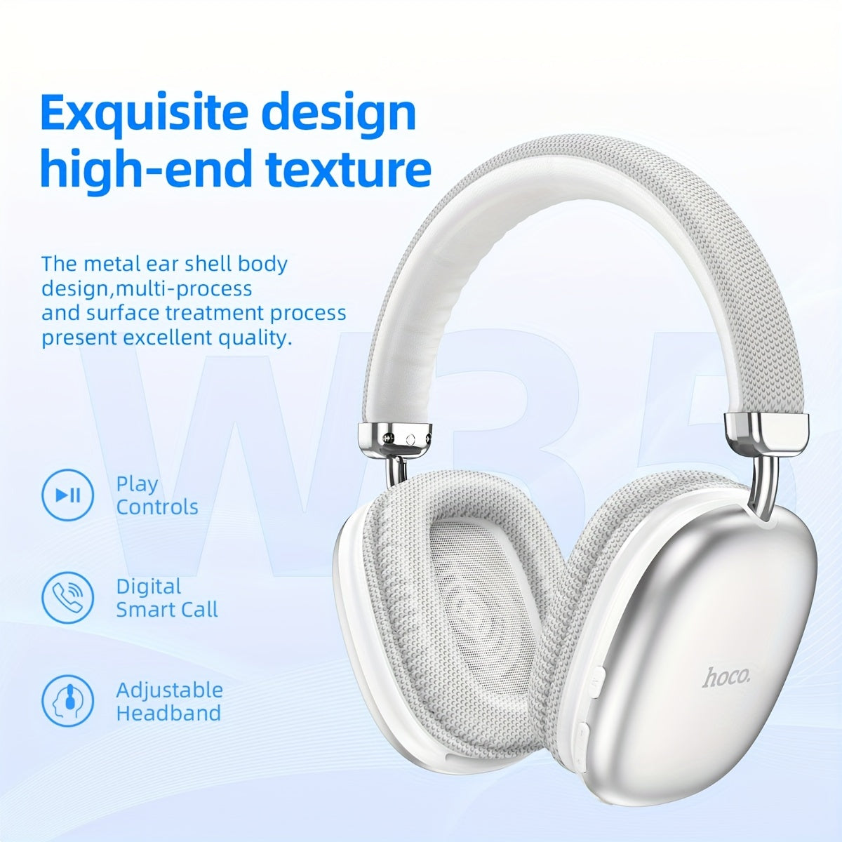 Over-Ear True Wireless Headphones Bluetooth 5.3 Gaming Music Long Battery