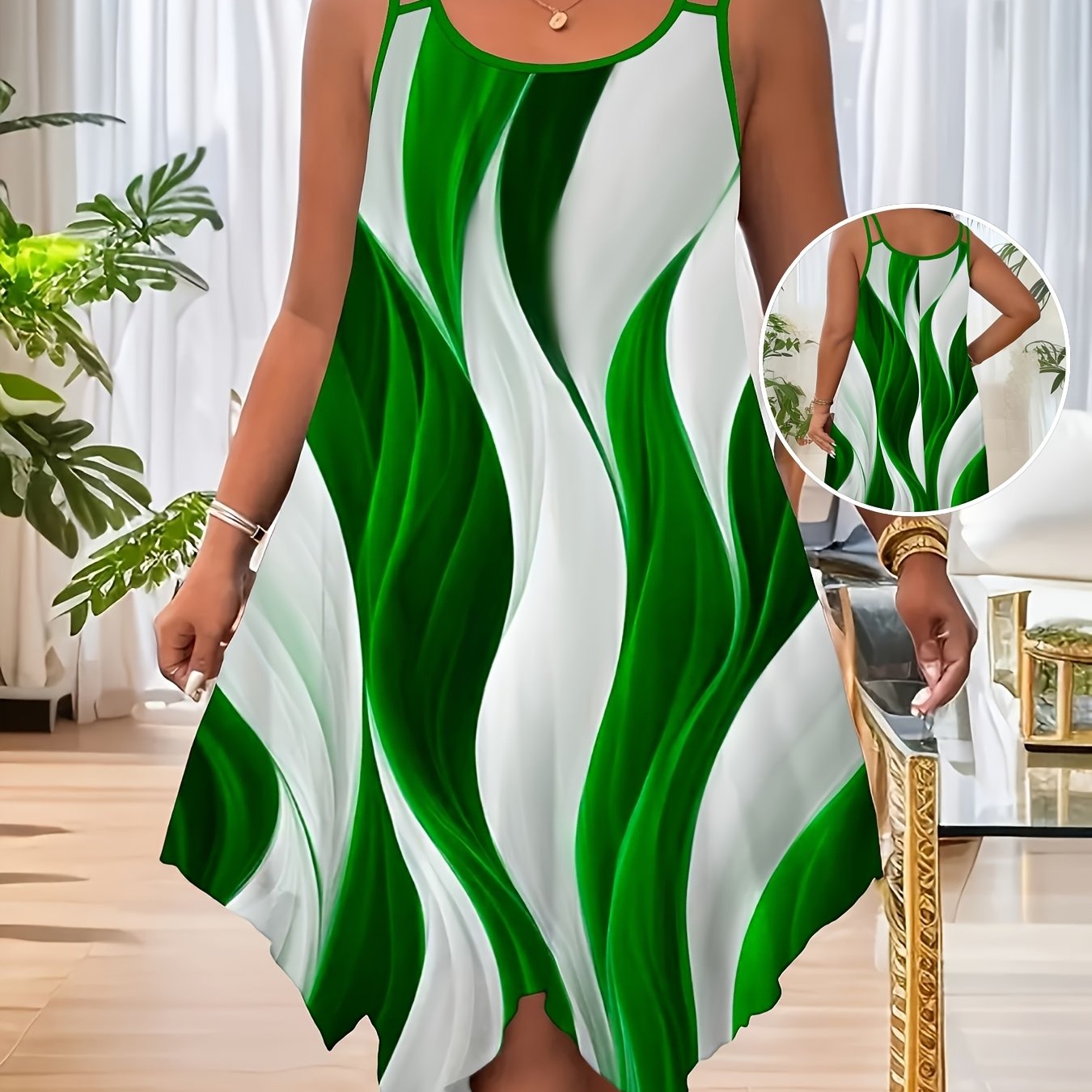 Vestido de mujer con dobladillo asimétrico, poliéster elástico y spandex, para todas las estaciones, casual a elegante