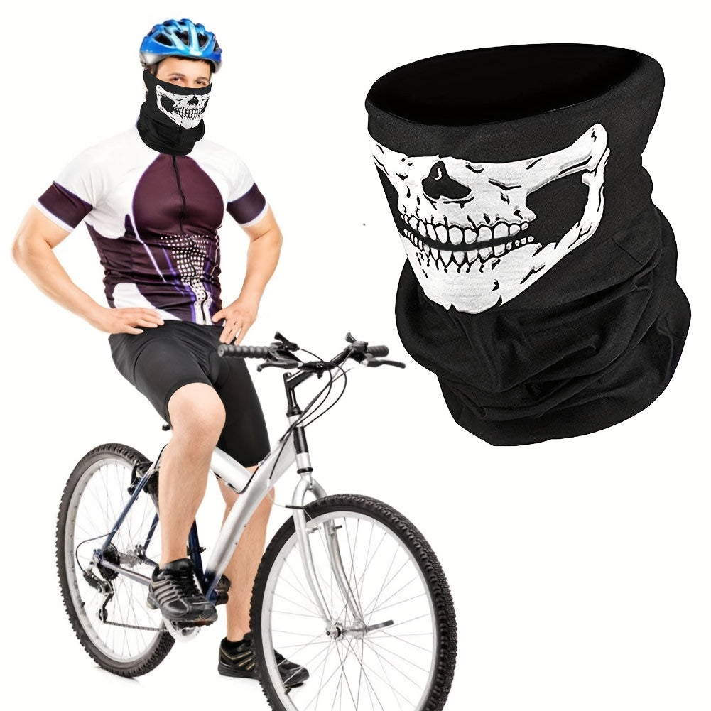 Kattalar uchun Skelett naqshli yuz niqobi va qo'lqoplar to'plami Nafas oladigan bosh qafasi niqobi sharf suyak bosma uchun Xellouin va bayramlar