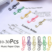 Alloy Music Notes Shaped Clips Set of 10-30 Pieces for Crafts and Decorations