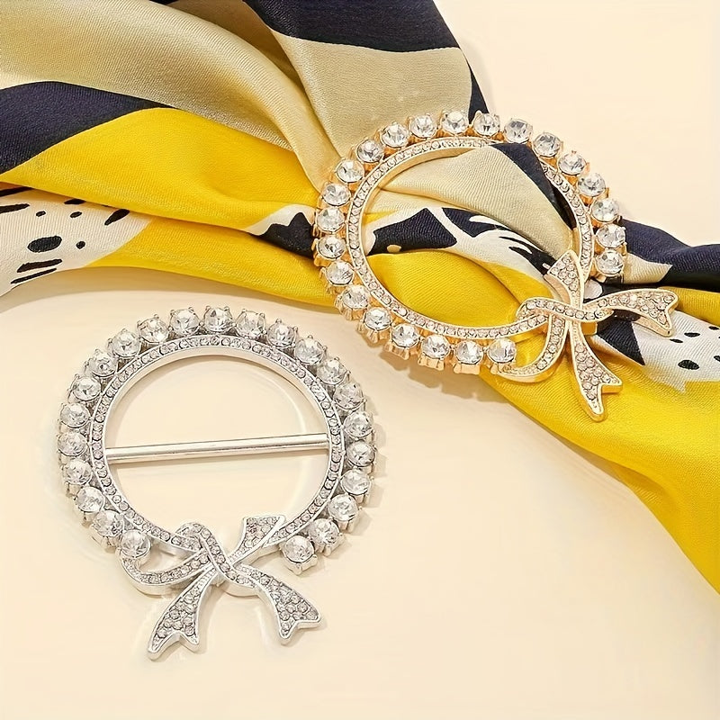 Ayollar va qizlar uchun 12 ta kristall brosh pinlari va metall sharf halqa kliplaridan iborat to'plam, zamonaviy shalvlar va aksessuarlar