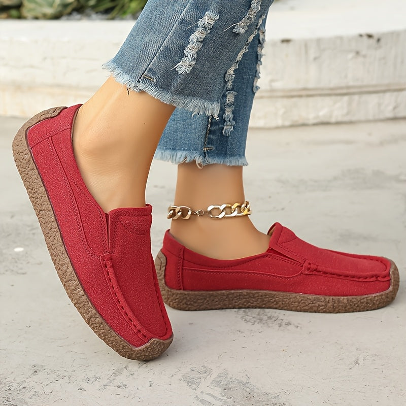 Женские черные лоферы-слипы повседневные туфли с нескользящей подошвой из TPR