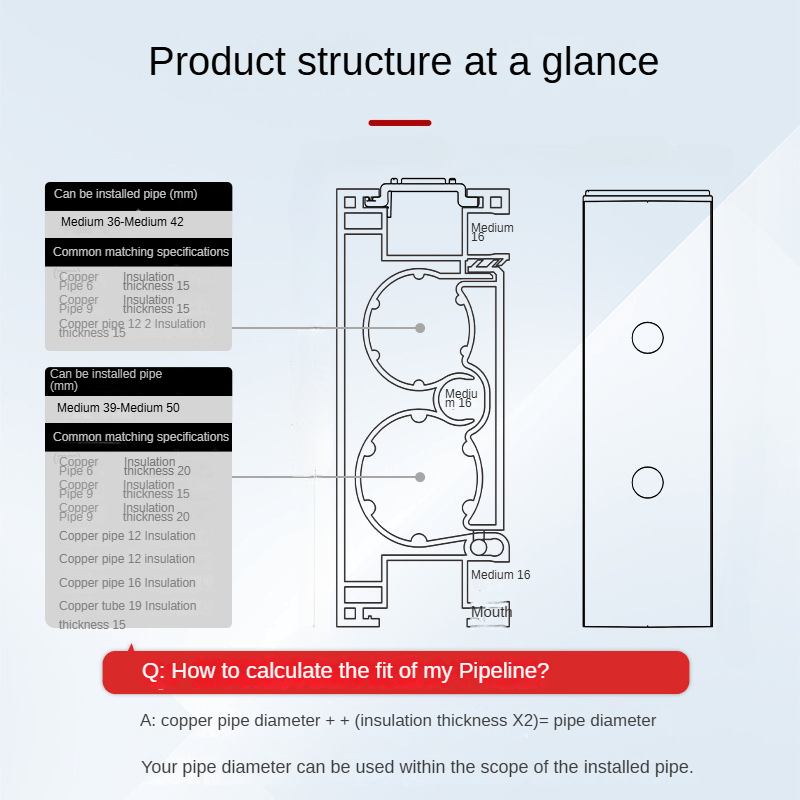 Red Plastic Central Air Conditioning Pipe Hanger with Snap-On Clips