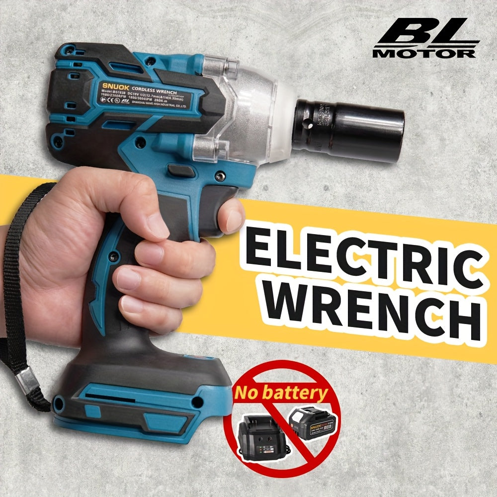 18V Brushless Impact Wrench Cordless Dual Function with High Torque and 1/2 Inch and 1/4 Inch Interfaces