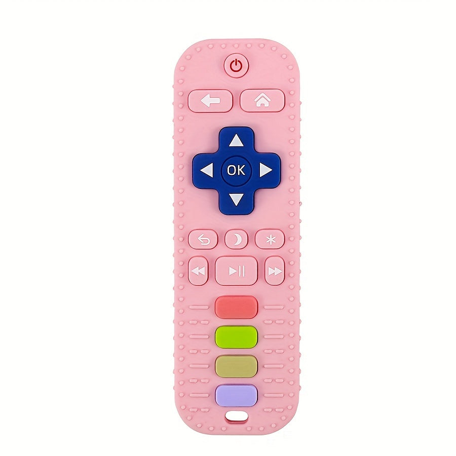 Baby Teether Silicone Remote Control Shape BPA-Free Multi-Color for Ages 0-3