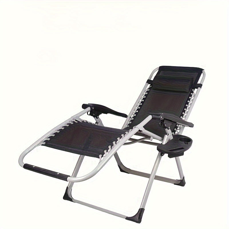 Black Clip-On Side Tray for Zero Gravity Recliner with Cup Holder and Snack Tray