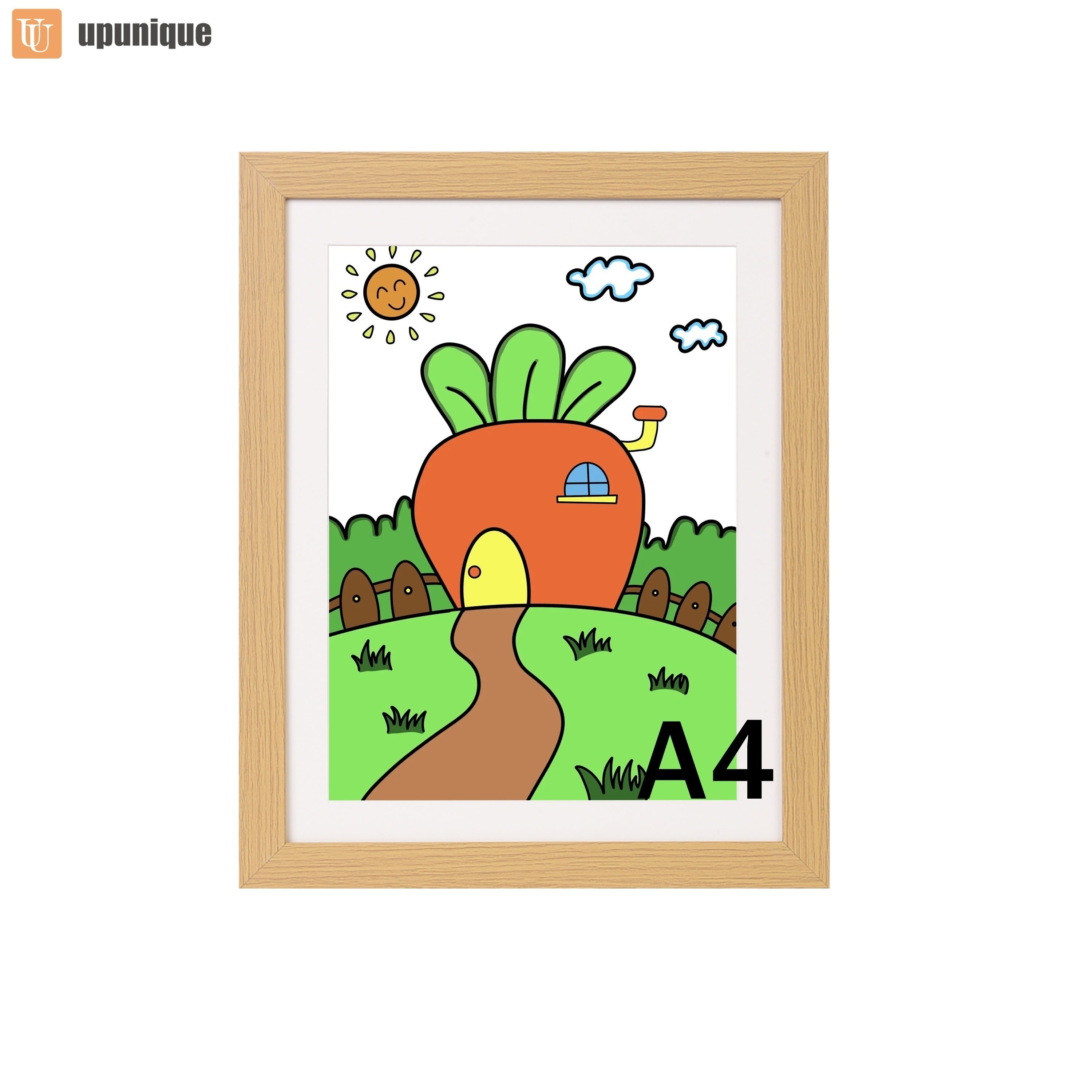 8x10 Художественная рамка в черном/белом/светлом древесном цвете для школьных работ и портфолио - отличный подарок на выпускные, праздники - декор стен для мальчиков