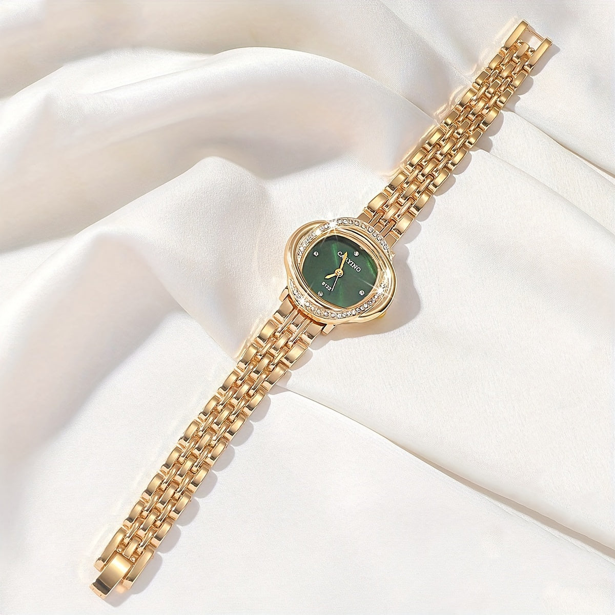 Women's Quartz Watch with Rhinestones Zinc Alloy Elegant for Parties and Dates