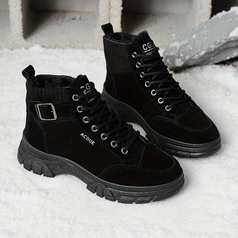 Women's Winter Short Boots Plush Lining Waterproof Ankle Shoes