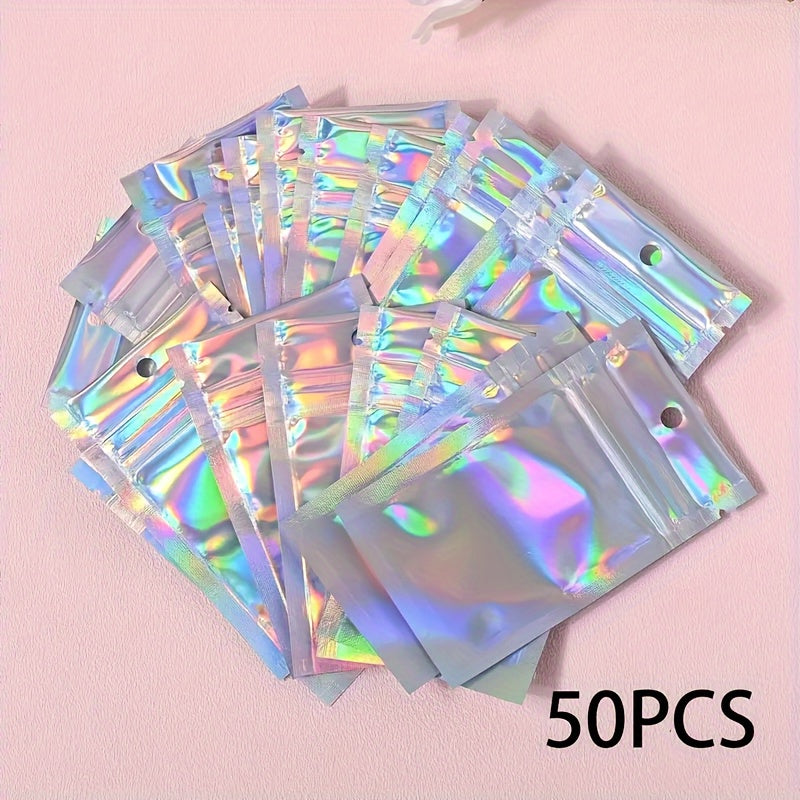 Набор из 50 плоских зиплок-пакетов для хранения кабелей данных и украшений