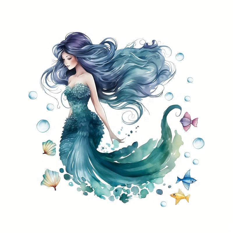 Toilet Seat Sticker Shell Sleeping Beauty Sea Theme Decorative Decal