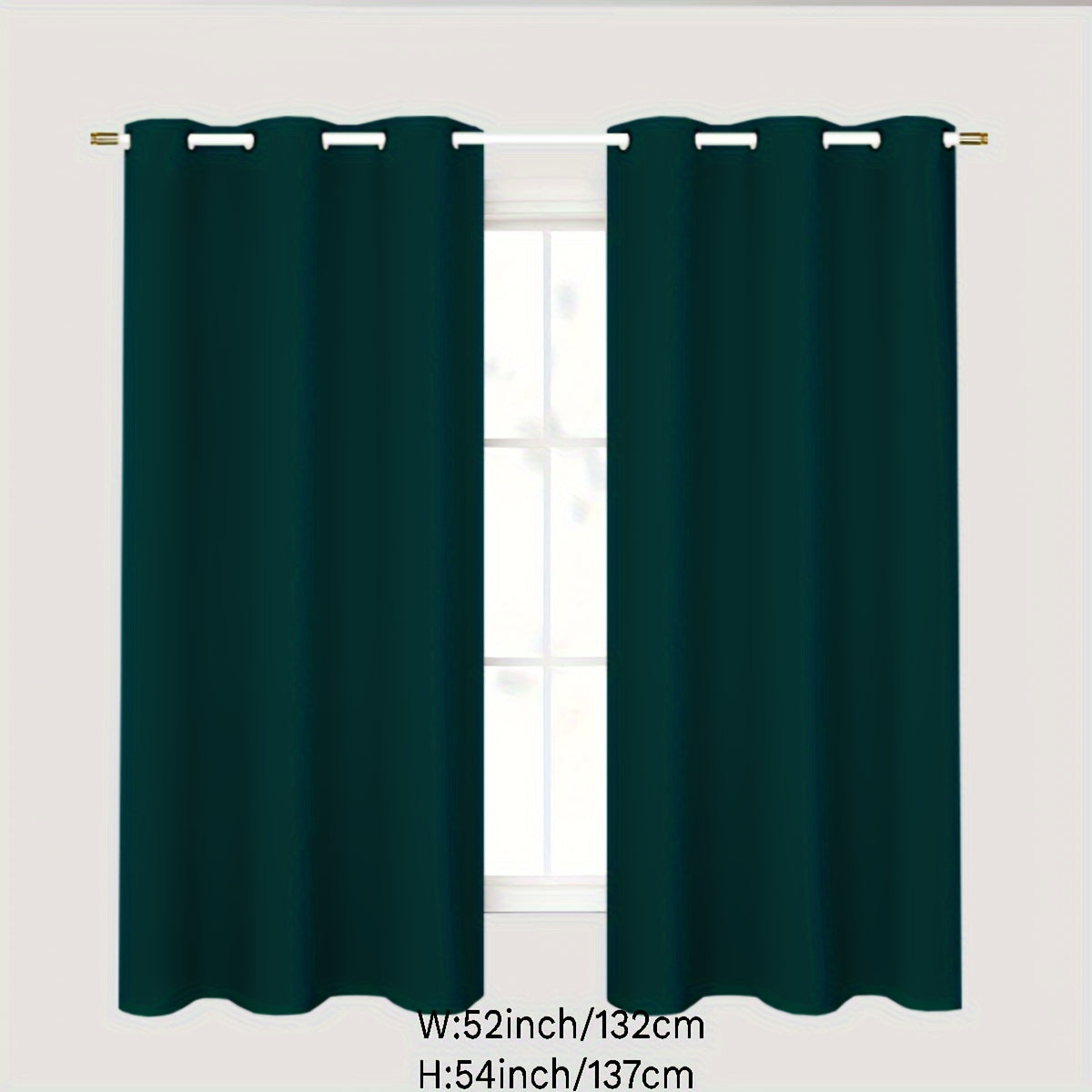 Gray Blackout Curtains for Bedroom Living Room Thermal Insulation Noise Reduction 1PC