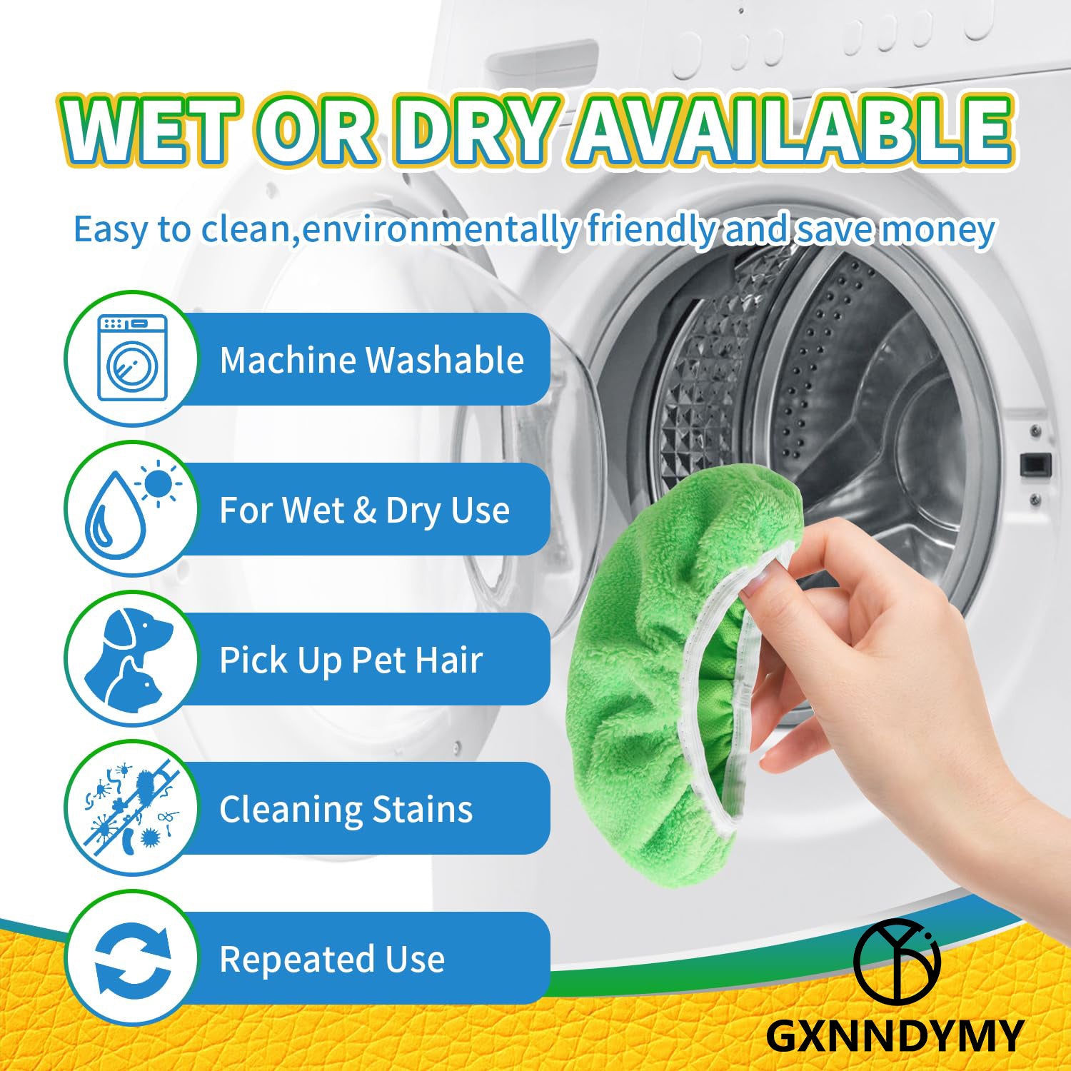 Paños de microfibra lavables para trapeadores Swiffer, reutilizables para limpieza húmeda y seca