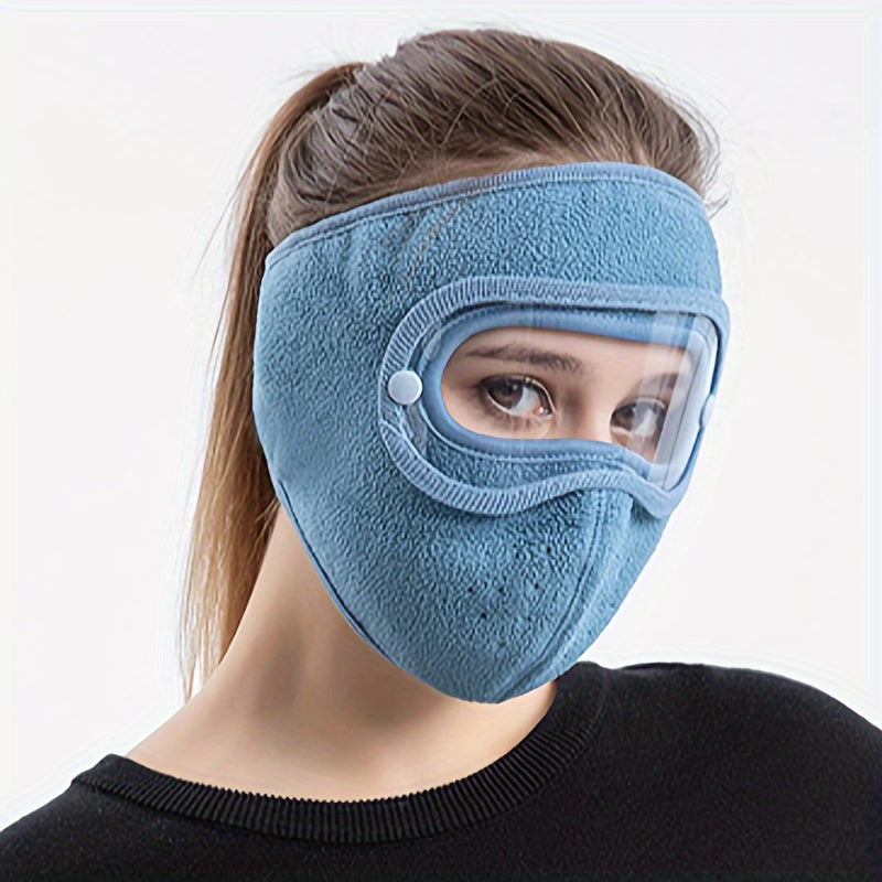 Winter Unisex Full Face Mask Microfiber Breathable Dustproof Ski Cycling Mask