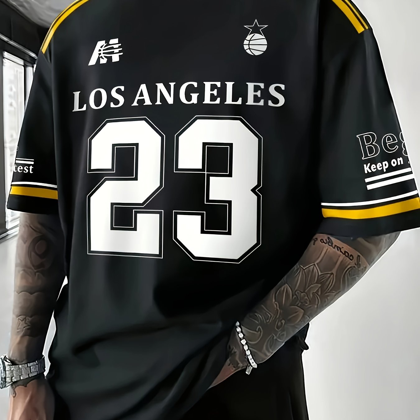 Мужская футболка с коротким рукавом большого размера с полосатым принтом, дышащая, быстро сохнущая, повседневная