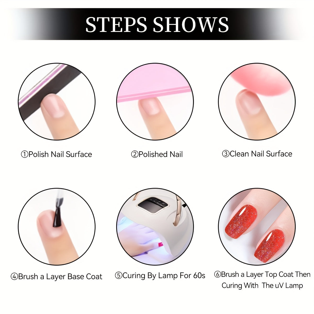 Vibrant Holographic Glitter Gel Nail Polish Long-Lasting Fast-Drying Alcohol-Free