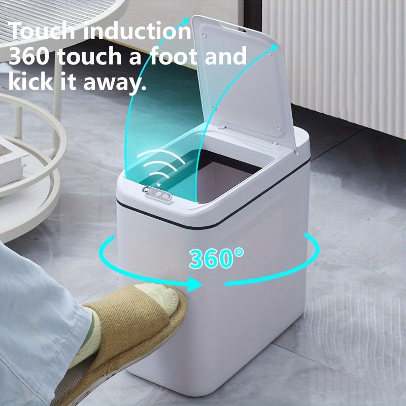 15L Бесконтактный инфракрасный датчик мусорное ведро на батарейках для кухни, ванной комнаты, офиса