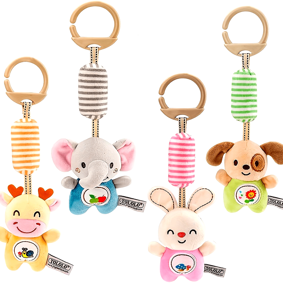 Baby Toy Accessories Wind Chimes with Stroller Bed Car Seat Pendants Cartoon Animals Elephant Rabbit Deer Puppy