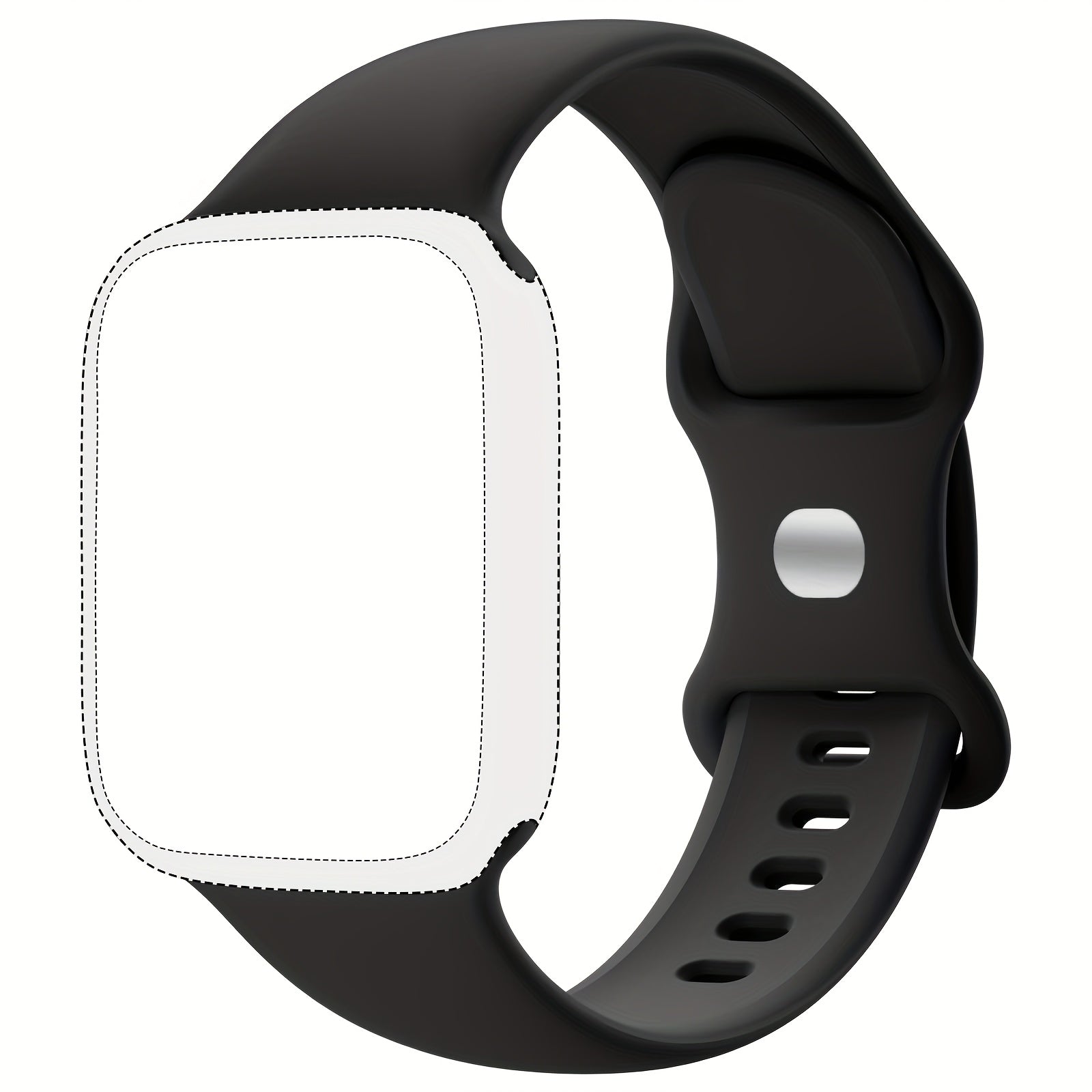 Silicone Sport Watch Band for Men and Women Waterproof Flexible Compatible with Apple Watch Series