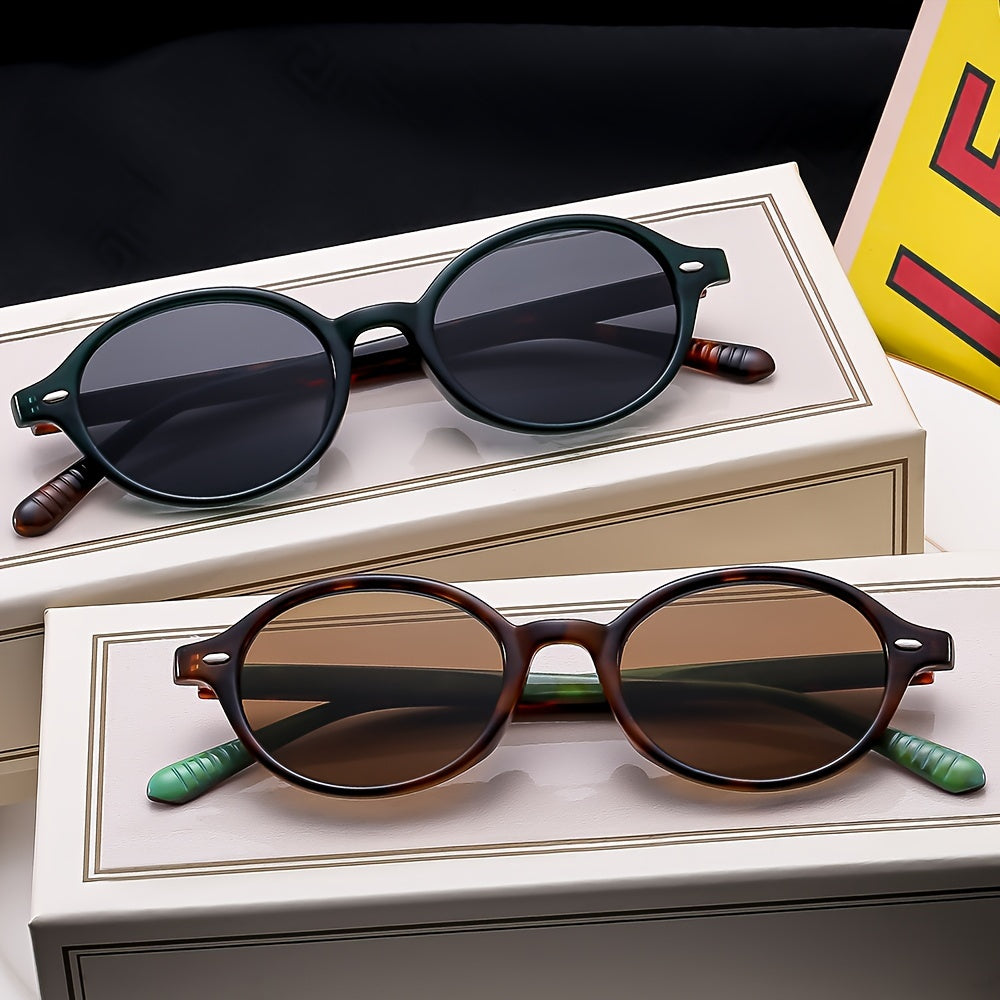 Винтажные овальные очки с прозрачными линзами, унисекс, для прогулок, вечеринок и путешествий