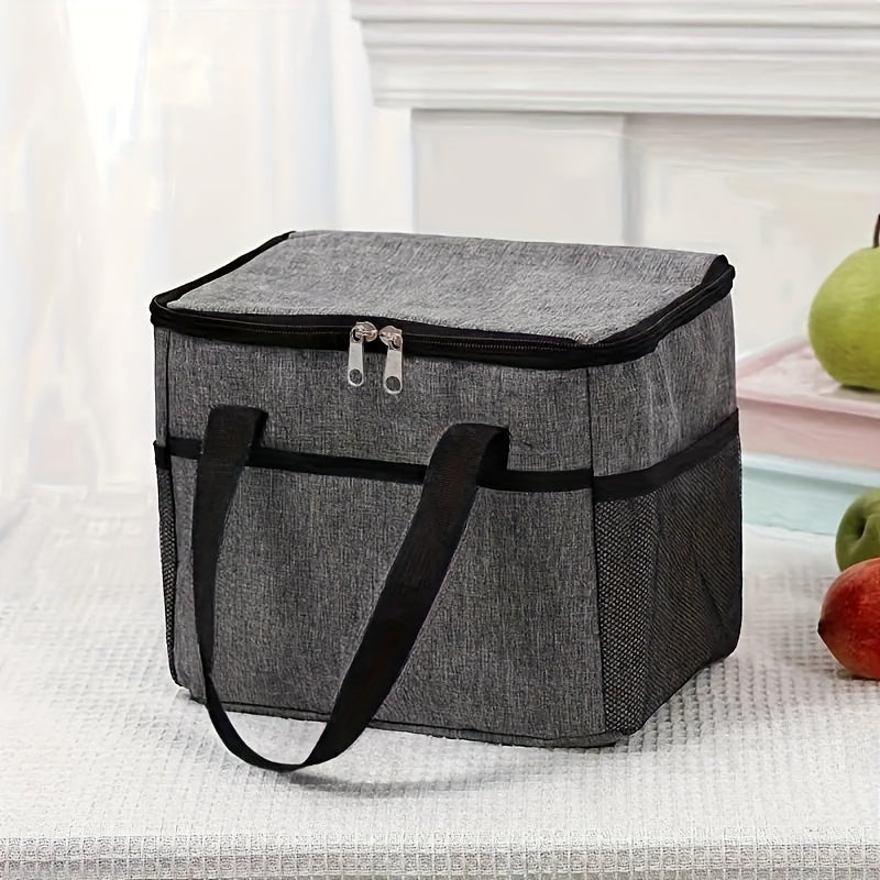 Insulated Lunch Bag Canvas Large Capacity Portable Food Storage for Women