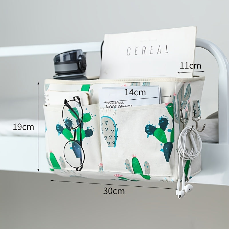 Multifunctional Dorm Room Storage Organizer Hangable Basket Bedside Storage Bag