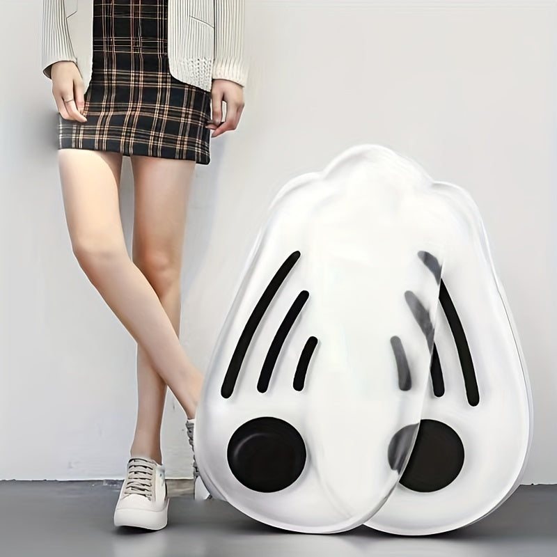 Unisex Transparent Insole Cushions - Soft Half-Size Heel Support Pads
