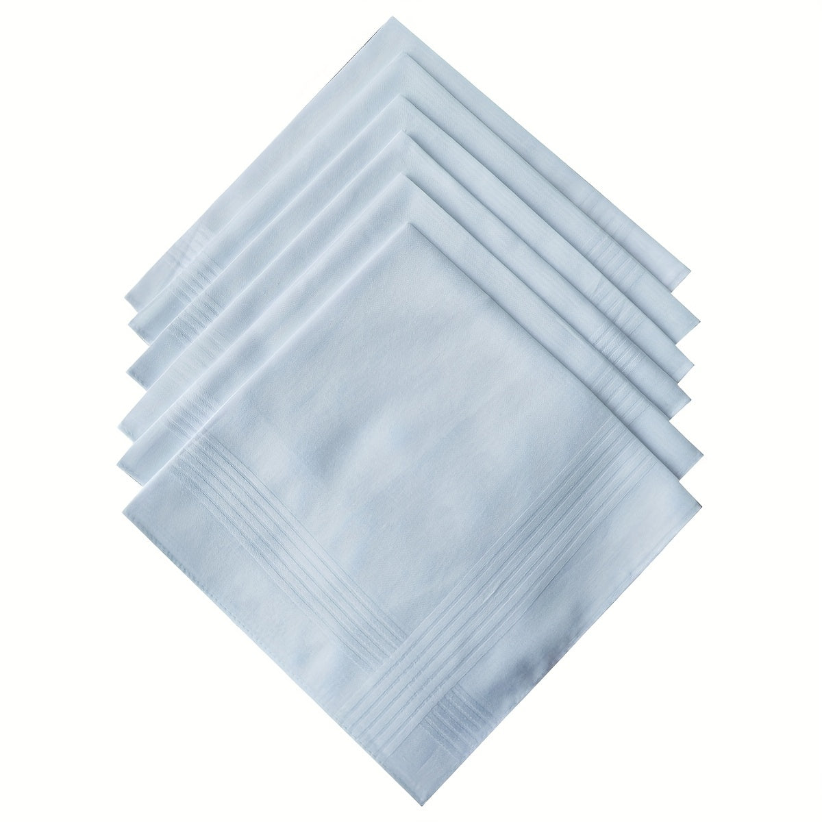 White Satin Strip Gentleman’s Cotton Handkerchief 39.88cm Gift Accessory