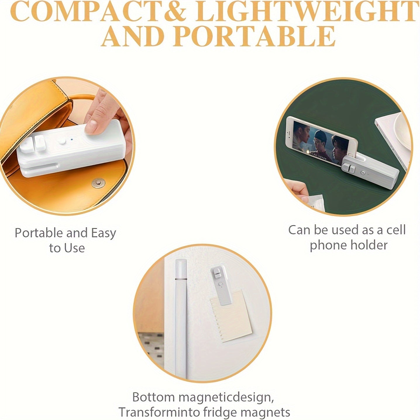 Mini oziq-ovqat yopishtiruvchi va kesuvchi 2-in-1 qayta zaryadlanadigan vakuum yopishtiruvchi snack sumkalar uchun