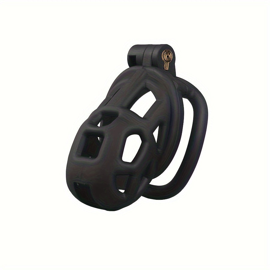 Men Chastity Lock Matte Nylon Resin Lightweight Curved Cage Self-Control