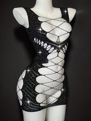 Plus Size Valentine's Day Fishnet Bodystocking