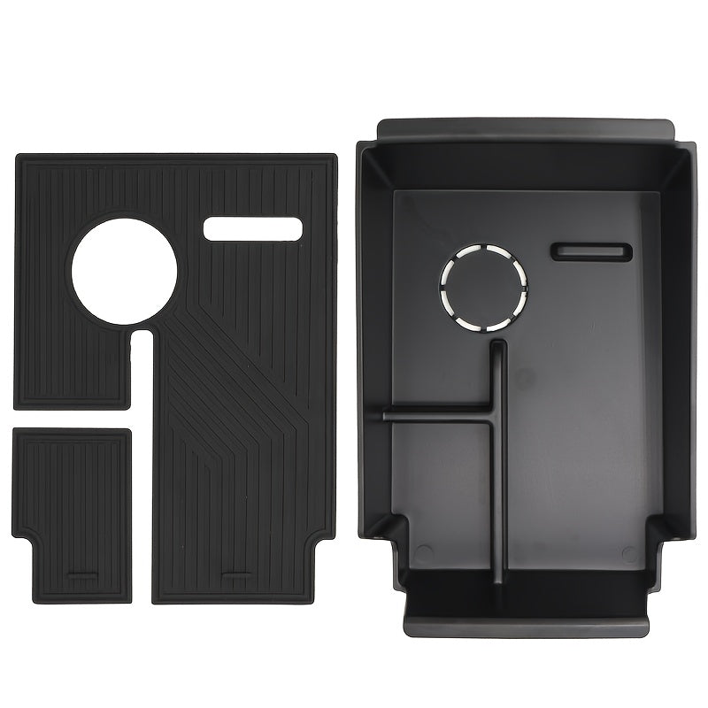 Center Console Armrest Box Leather Purple Interior Storage for Cars