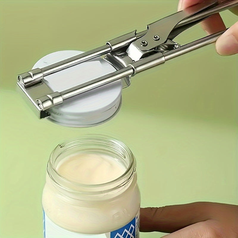 Stainless Steel Jar and Lid Opener for Weak Hands Kitchen Tool No Power