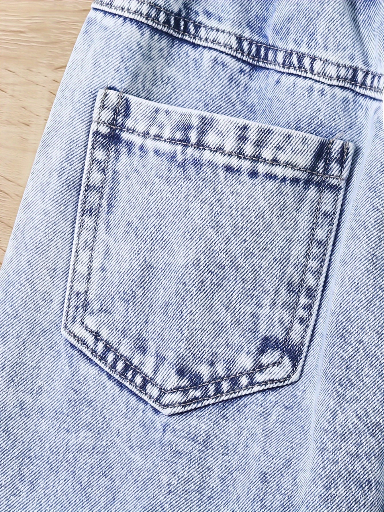 Girls' Denim Jeans Ripped Long Tapered Fit All-Season Casual