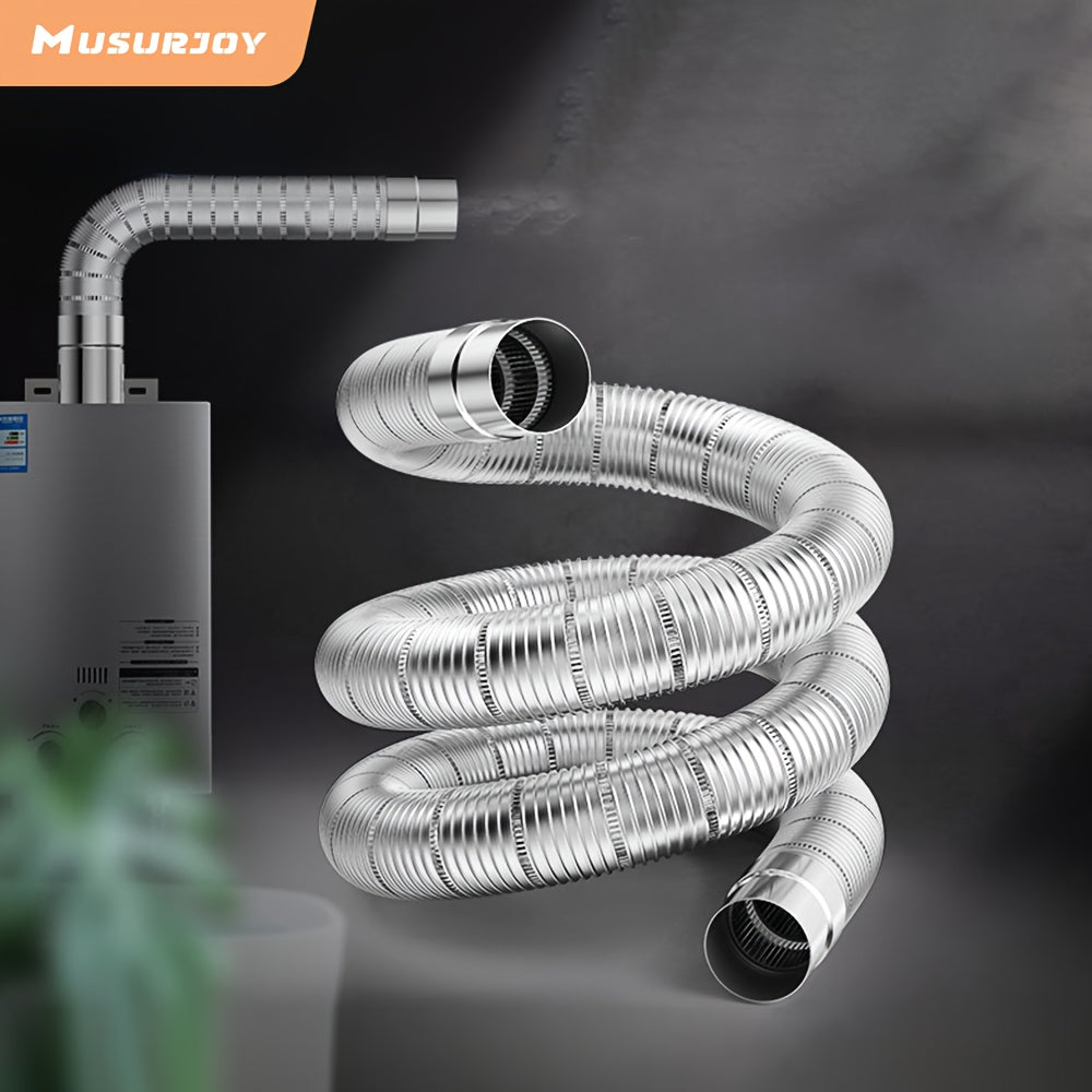 Aluminum Fireplace Chimney Pipe 149.86cm Flexible Ventilation Duct for Stove and Tent