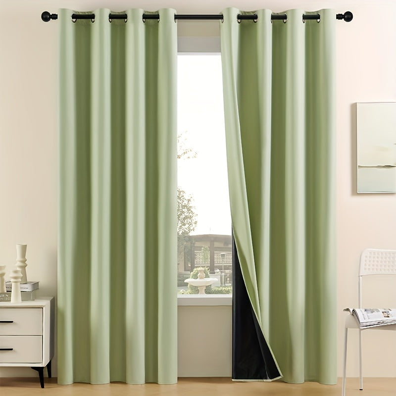 Blackout Curtain Panels Water-Resistant Grommet Top for Living Room Bedroom