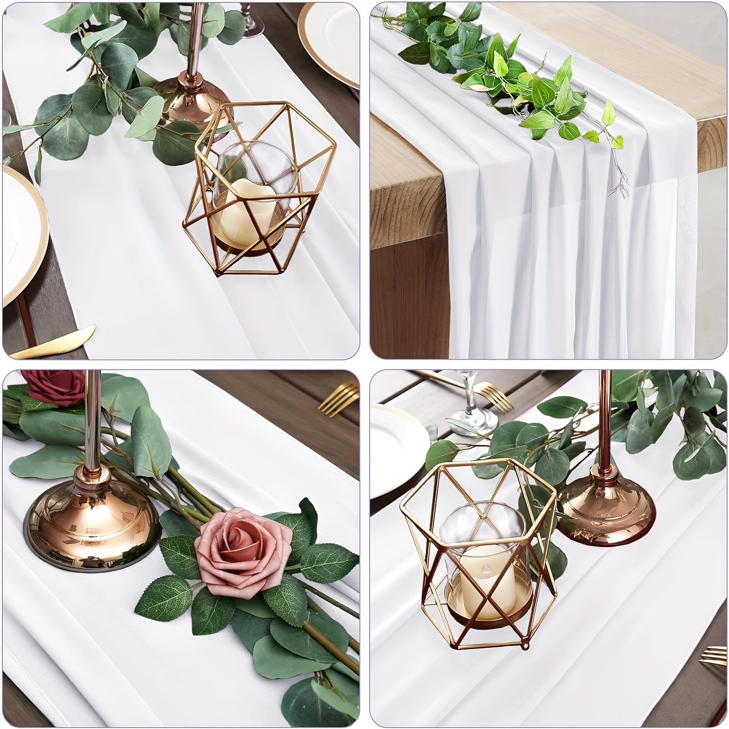 Chiffon Table Runner for Weddings Parties Banquets and Gifts